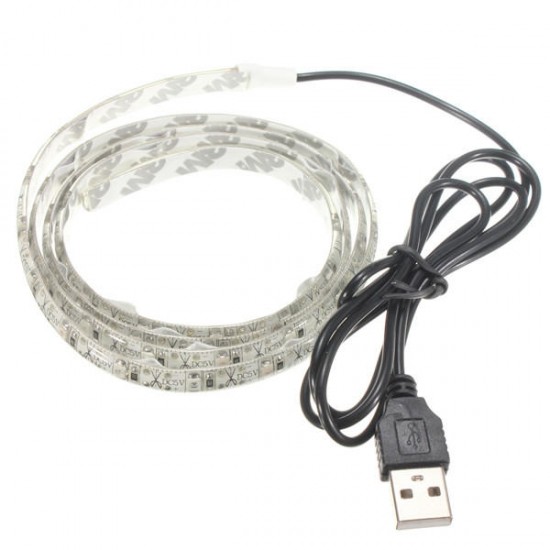 100CM 60 SMD 3528 USB LED Strip RGB Light WaterProof IP65 5V