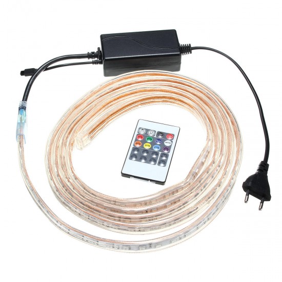 1/2/3/5M SMD5050 LED RGB Flexible Rope Outdoor Waterproof Strip Light + Plug + Remote Control AC220V 1/2/3/5M SMD5050 LED RGB Flexible Rope Outdoor Waterproof Strip Light + Plug + Remote Control AC220V