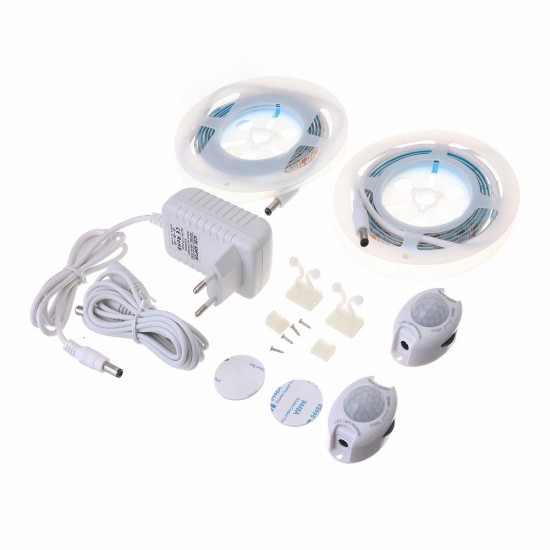1.5M 3M Motion Activated Sensor Flexible LED Strip Light Bed Night Lamp with Switch EU Plug DC12V 1.5M 3M Motion Activated Sensor Flexible LED Strip Light Bed Night Lamp with Switch EU Plug DC12V