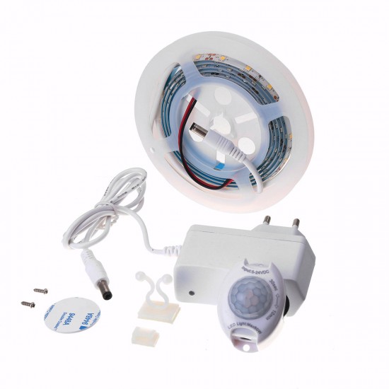 1.5M 3M Motion Activated Sensor Flexible LED Strip Light Bed Night Lamp with Switch EU Plug DC12V 1.5M 3M Motion Activated Sensor Flexible LED Strip Light Bed Night Lamp with Switch EU Plug DC12V