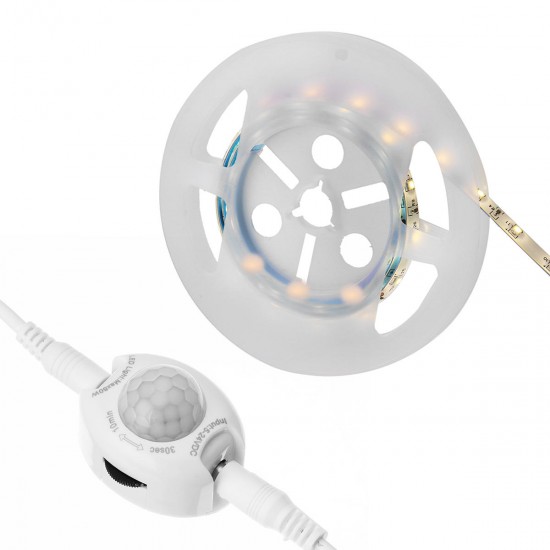 1.5M 3M Motion Activated Sensor Flexible LED Strip Light Bed Night Lamp with Switch EU Plug DC12V 1.5M 3M Motion Activated Sensor Flexible LED Strip Light Bed Night Lamp with Switch EU Plug DC12V