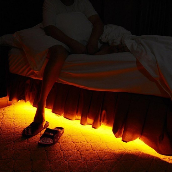 1.5M 3M Motion Activated Sensor Flexible LED Strip Light Bed Night Lamp with Switch EU Plug DC12V 1.5M 3M Motion Activated Sensor Flexible LED Strip Light Bed Night Lamp with Switch EU Plug DC12V