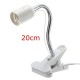 10/20/30/40cm EU Plug E27 Flexible Clip on Switch LED Light Lamp Bulb Holder Socket Converter