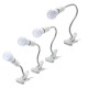 10/20/30/40cm EU Plug E27 Flexible Clip on Switch LED Light Lamp Bulb Holder Socket Converter