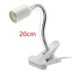 10/20/30/40cm US Plug E27 Flexible Clip on Switch LED Light Lamp Bulb Holder Socket Converter