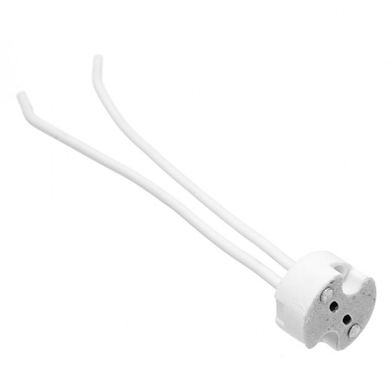 20PCS MR16 G4 Ceramic Lamp Holder Socket Connector LED CFL Halogen Adapter with Wire