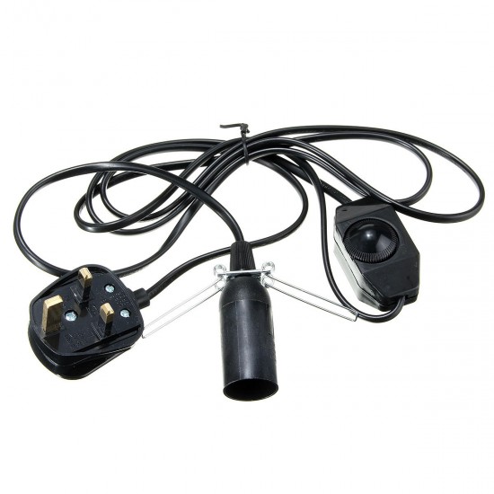 2M E14 Black Light Bulb Electric Power Cord Holder Adapter Socket for Himalayan Salt Lamp