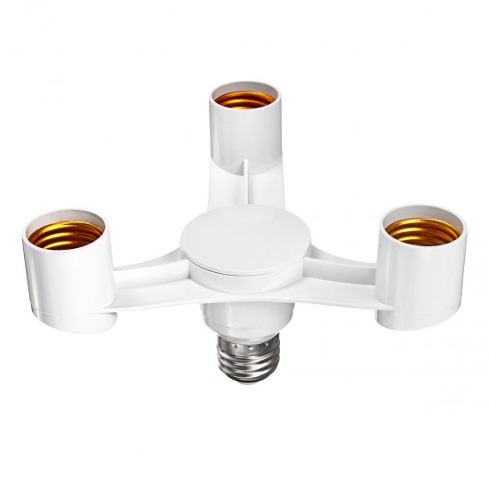 3 In 1 6 In 1 E27 LED Light Bulb Adapter Lamp Holder Socket Base Splitter