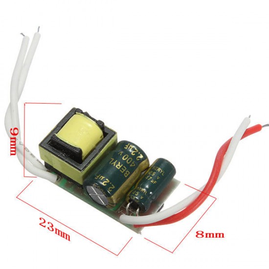 1-3W LED Driver Power Supply Constant Current For Bulb 85-277V