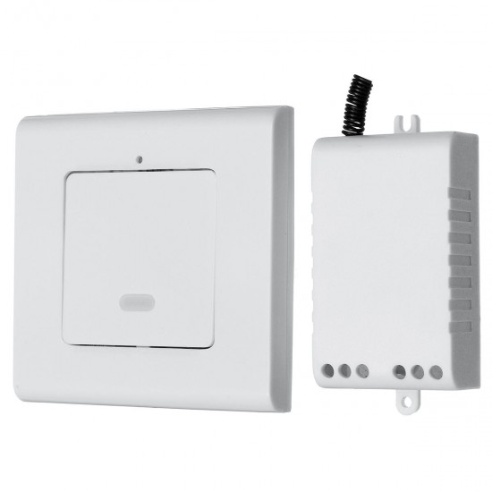 1 Way Wall Lamp Wireless Remote Control ON/OFF Light Switch + Receiver AC220V 1 Way Wall Lamp Wireless Remote Control ON/OFF Light Switch + Receiver AC220V