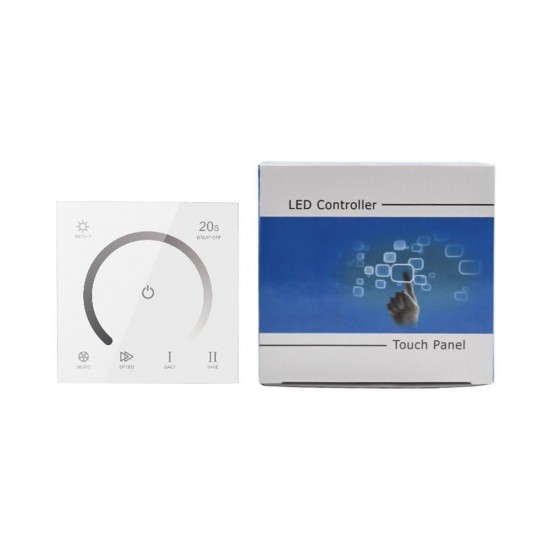 DC12-24V 12A Touch Panel Light Switch Single Color Temperature Dimmer Controller for LED strip