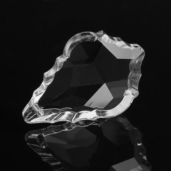 20PCS 38MM Chandelier Clear Crystal Glass Maple Leaf Pendant Lamp Prisms Part Decor