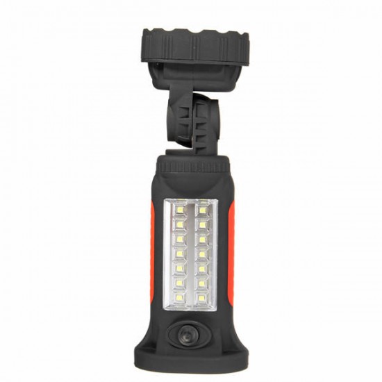 14+2 LED Portable Revolving Emergency Working Lamp Battery Powered Dimming Camping Light with Hook