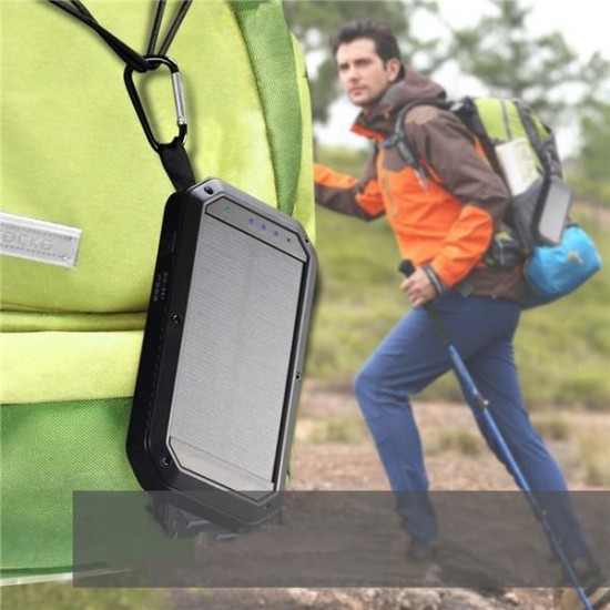 21 LED 8000mAh Portable Solar Powered Camping Light 3 USB Mobile Power Bank for iPhone ipad Android