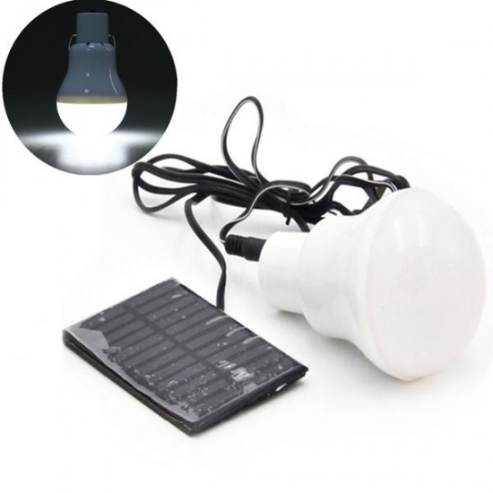 3W 120LM Solar Powered LED Light Bulb Outdoor Camping Hiking Tent Fishing Lamp