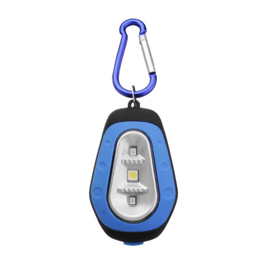 3W Mini 3 LED Keychain Flashlight Camping Work Night Light Portable Magnetic Emergency Pocket Lamp