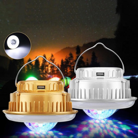 Outdoor Solar 28 LED Camping Lantern Emergency Tent Light Crystal Magic Ball Stage Lamp DC5V