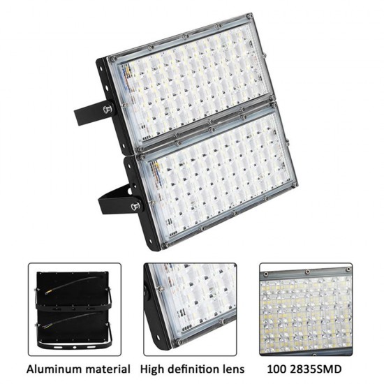 100W 100 LED Flood Light IP65 Waterproof Outdoor Super Bright Security Light AC185-265V