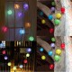 10 LED Solar Power White or Multi Coloured Chinese Lantern Garden String Lights