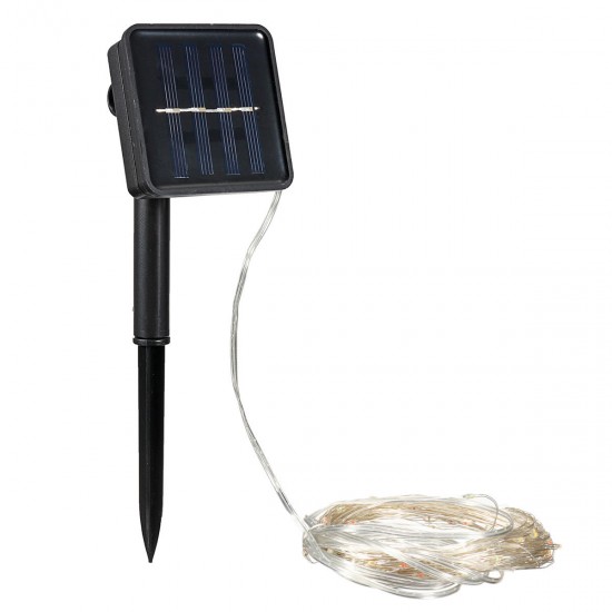 10M 100LED Solar Powered 2 Modes Fairy String Light Party Christmas Lamp Outdoor Garden Decor