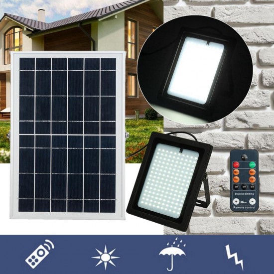 10W 150 LED Solar Powered Light Sensor Floodlight Outdoor Security Wall Lamp with Remote Control