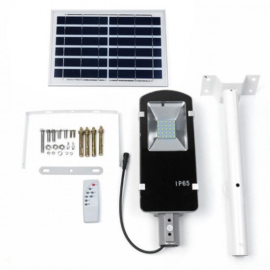 10W 25LED 400LM Solar Powered Light Sensor Street Light with Rmote Control Waterproof Outdoor Light