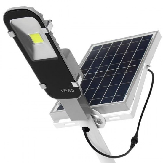 12W Solar Powered LED COB Light-controlled Sensor Street Road Light Waterproof for Outdoor Garden