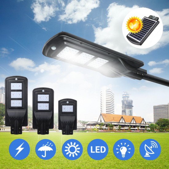 20W 40W 60W LED Wall Street Solar Light Radar Induction Motion Sensor Outdoor Lamp