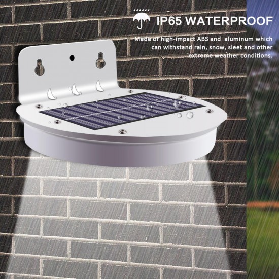 2pcs 3W 28LED Solar Powered PIR Motion Sensor Waterproof Wall Light Street Lamp