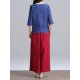 Loose Women Character Graffiti Two-piece T-shirt Palazzo Pants Loose Women Character Graffiti Two-piece T-shirt Palazzo Pants