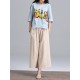 Loose Women Character Graffiti Two-piece T-shirt Palazzo Pants