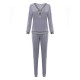 Sport Casual V Neck Stripe Patchwork Tracksuit Sport Casual V Neck Stripe Patchwork Tracksuit