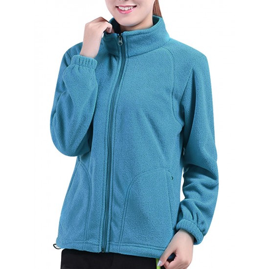 Women Brief Zipper Turtleneck Long Sleeve Fleece Thermal Outdoor Coat Women Brief Zipper Turtleneck Long Sleeve Fleece Thermal Outdoor Coat