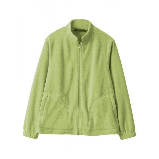 Women Brief Zipper Turtleneck Long Sleeve Fleece Thermal Outdoor Coat Women Brief Zipper Turtleneck Long Sleeve Fleece Thermal Outdoor Coat