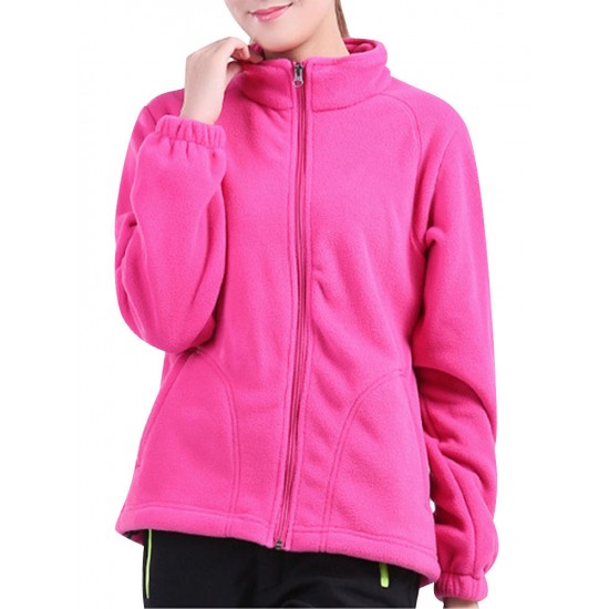 Women Brief Zipper Turtleneck Long Sleeve Fleece Thermal Outdoor Coat Women Brief Zipper Turtleneck Long Sleeve Fleece Thermal Outdoor Coat