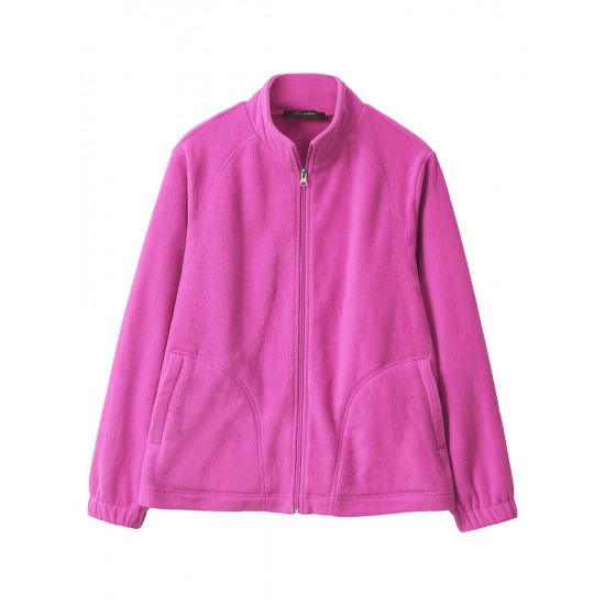 Women Brief Zipper Turtleneck Long Sleeve Fleece Thermal Outdoor Coat Women Brief Zipper Turtleneck Long Sleeve Fleece Thermal Outdoor Coat