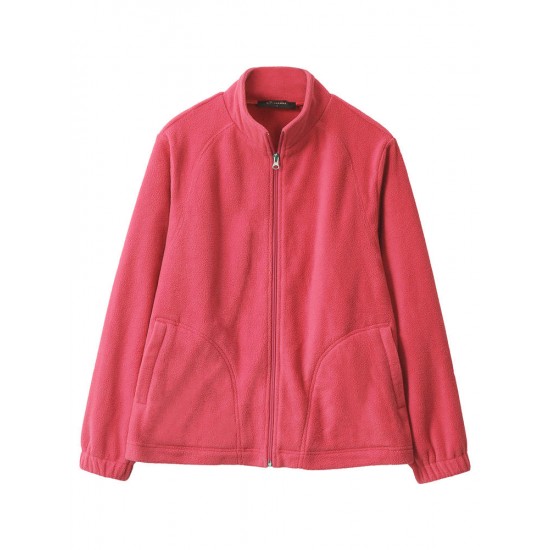 Women Brief Zipper Turtleneck Long Sleeve Fleece Thermal Outdoor Coat Women Brief Zipper Turtleneck Long Sleeve Fleece Thermal Outdoor Coat