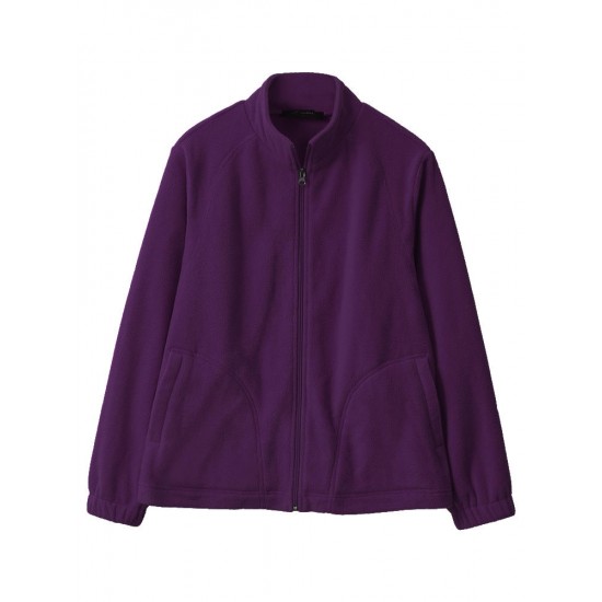 Women Brief Zipper Turtleneck Long Sleeve Fleece Thermal Outdoor Coat Women Brief Zipper Turtleneck Long Sleeve Fleece Thermal Outdoor Coat
