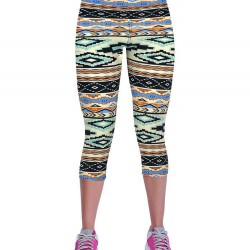 19 Colors Women High Waist Printing Stretch Workout Capri Leggings 19 Colors Women High Waist Printing Stretch Workout Capri Leggings