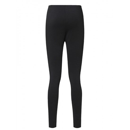 Black Women Mesh Insert Yoga Running Leggings