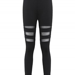 Black Women Mesh Insert Yoga Running Leggings Black Women Mesh Insert Yoga Running Leggings