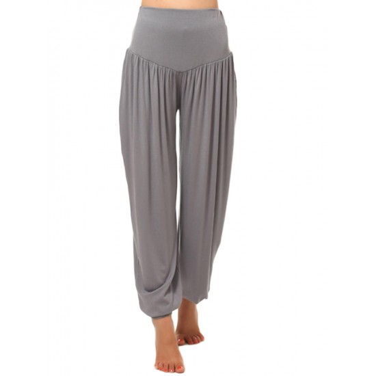 Hot Wide Leg Elastic Harem Yoga Pants High Waist Sport Dance Loose Trousers