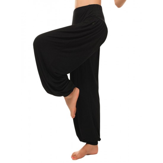 Hot Wide Leg Elastic Harem Yoga Pants High Waist Sport Dance Loose Trousers Hot Wide Leg Elastic Harem Yoga Pants High Waist Sport Dance Loose Trousers