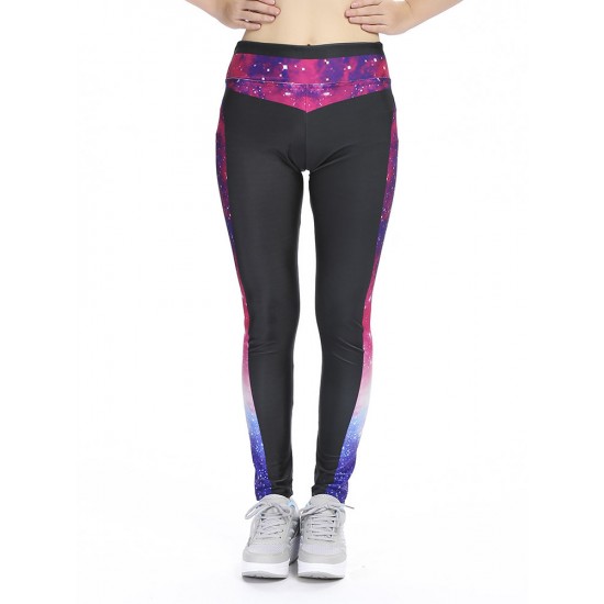 Women 3D Galaxy Print High Waist Yoga Leggings Stretch Trouser Running Gymswear Women 3D Galaxy Print High Waist Yoga Leggings Stretch Trouser Running Gymswear