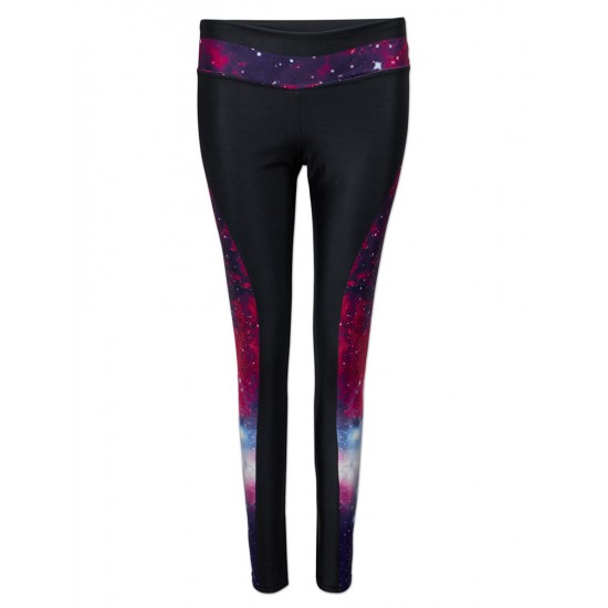 Women 3D Galaxy Print High Waist Yoga Leggings Stretch Trouser Running Gymswear