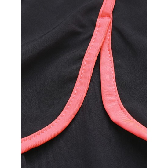 Women Fitness Yoga Workout Leisure Elastic False Two-piece Ninth Pants Leggings Sportswear Women Fitness Yoga Workout Leisure Elastic False Two-piece Ninth Pants Leggings Sportswear