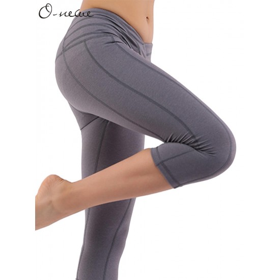 S-5XL Casual Women Slim Stretch Sport Yoga Cropped Pants