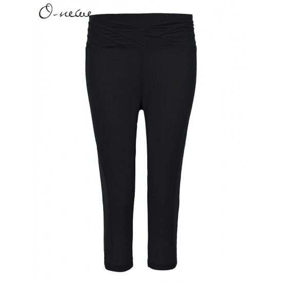 S-5XL Casual Women Slim Stretch Sport Yoga Cropped Pants