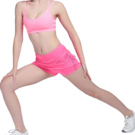 Sexy Woman Stretch Color Patchwork Yoga Fitness Sport Culotte Shorts Sexy Woman Stretch Color Patchwork Yoga Fitness Sport Culotte Shorts