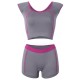 Women Soft Comfy Breathable Sports Bra Thin Tight Elastic Sportswear Yoga Sets Vest Shorts
